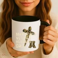 Of God Veteran Husband Dad Christian Jesus Camouflage Gift Coffee Mug thumb 3