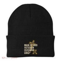 Of God Veteran Husband Dad Christian Jesus Camouflage Gift Beanie thumb 0