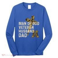 Of God Veteran Husband Dad Christian Jesus Camouflage Gift Long Sleeve Shirt thumb 0