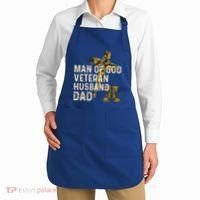 Of God Veteran Husband Dad Christian Jesus Camouflage Gift Apron thumb 2