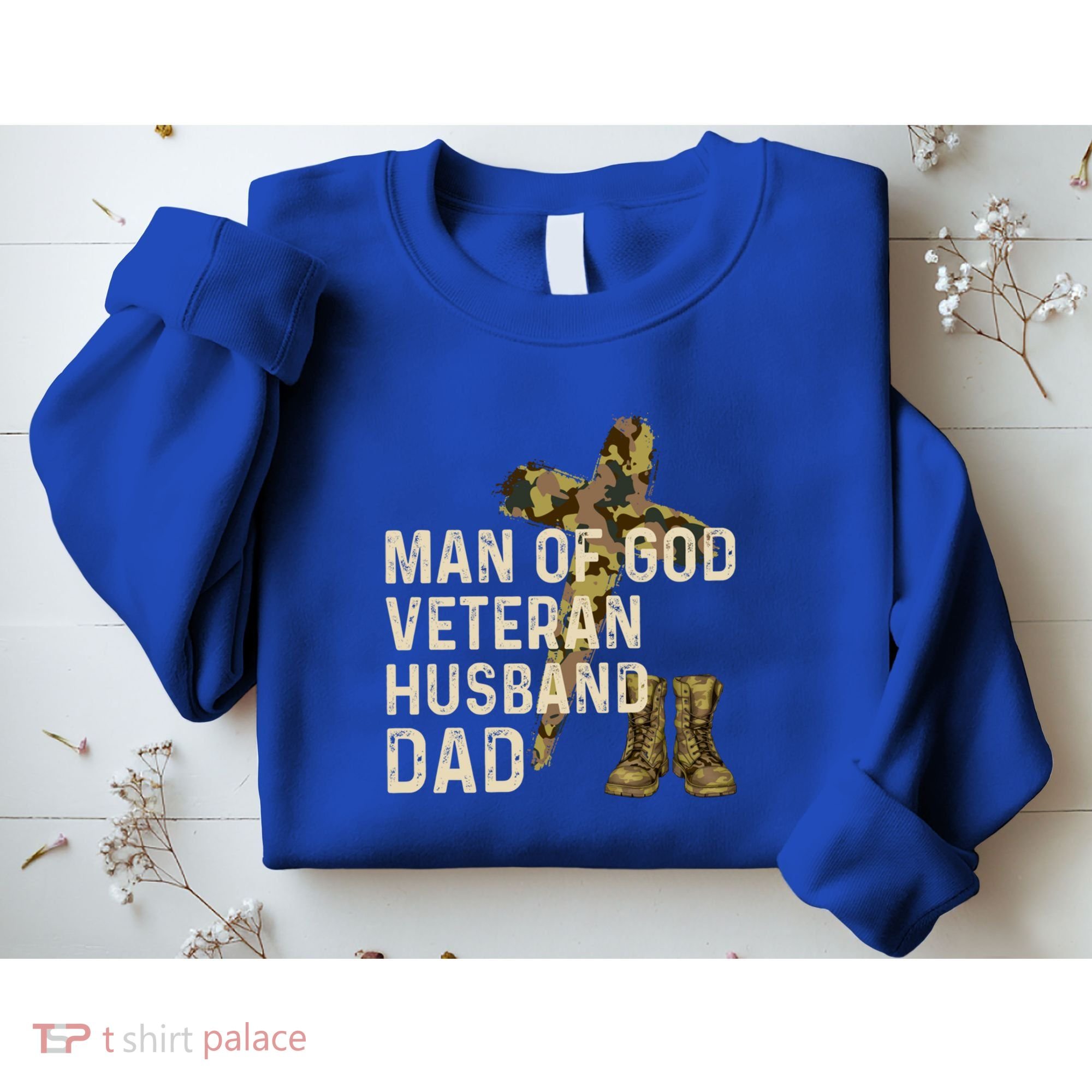 Of God Veteran Husband Dad Christian Jesus Camouflage Gift Sweatshirt