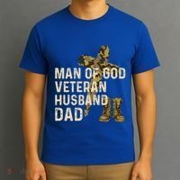 Of God Veteran Husband Dad Christian Jesus Camouflage Gift T-Shirt thumb 3