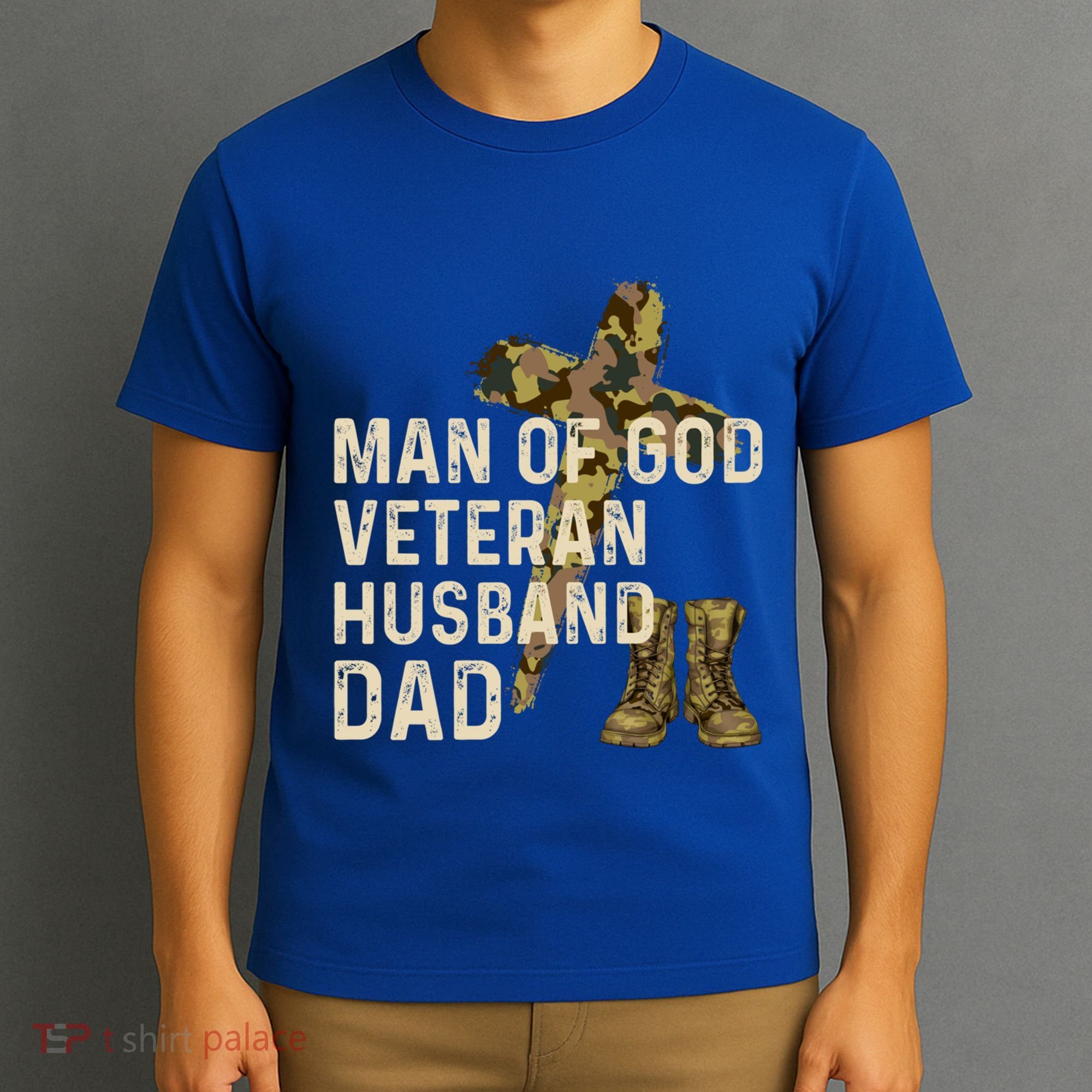 Of God Veteran Husband Dad Christian Jesus Camouflage Gift T-Shirt