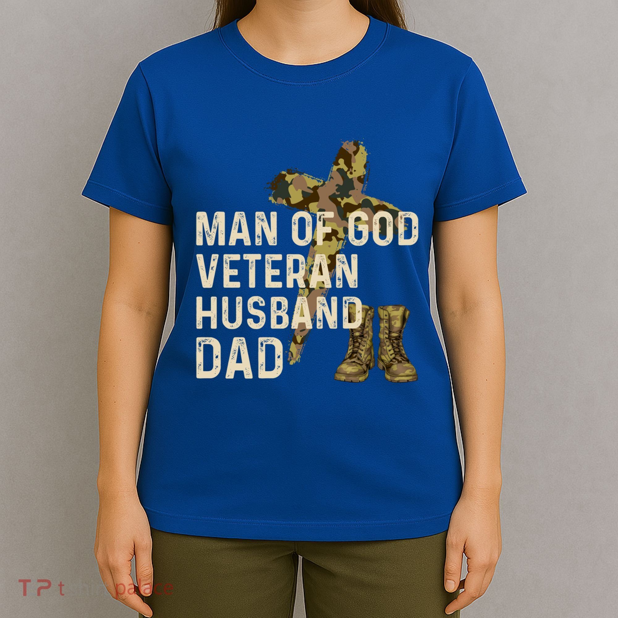 Of God Veteran Husband Dad Christian Jesus Camouflage Gift T-Shirt
