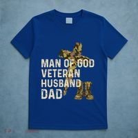 Of God Veteran Husband Dad Christian Jesus Camouflage Gift T-Shirt thumb 5