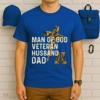 Of God Veteran Husband Dad Christian Jesus Camouflage Gift T-Shirt thumb 6