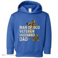 Of God Veteran Husband Dad Christian Jesus Camouflage Gift Toddler Hoodie thumb 0