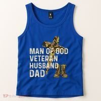 Of God Veteran Husband Dad Christian Jesus Camouflage Gift Tank Top thumb 2