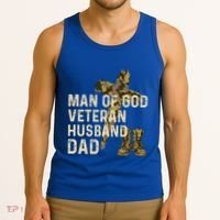 Of God Veteran Husband Dad Christian Jesus Camouflage Gift Tank Top thumb 3