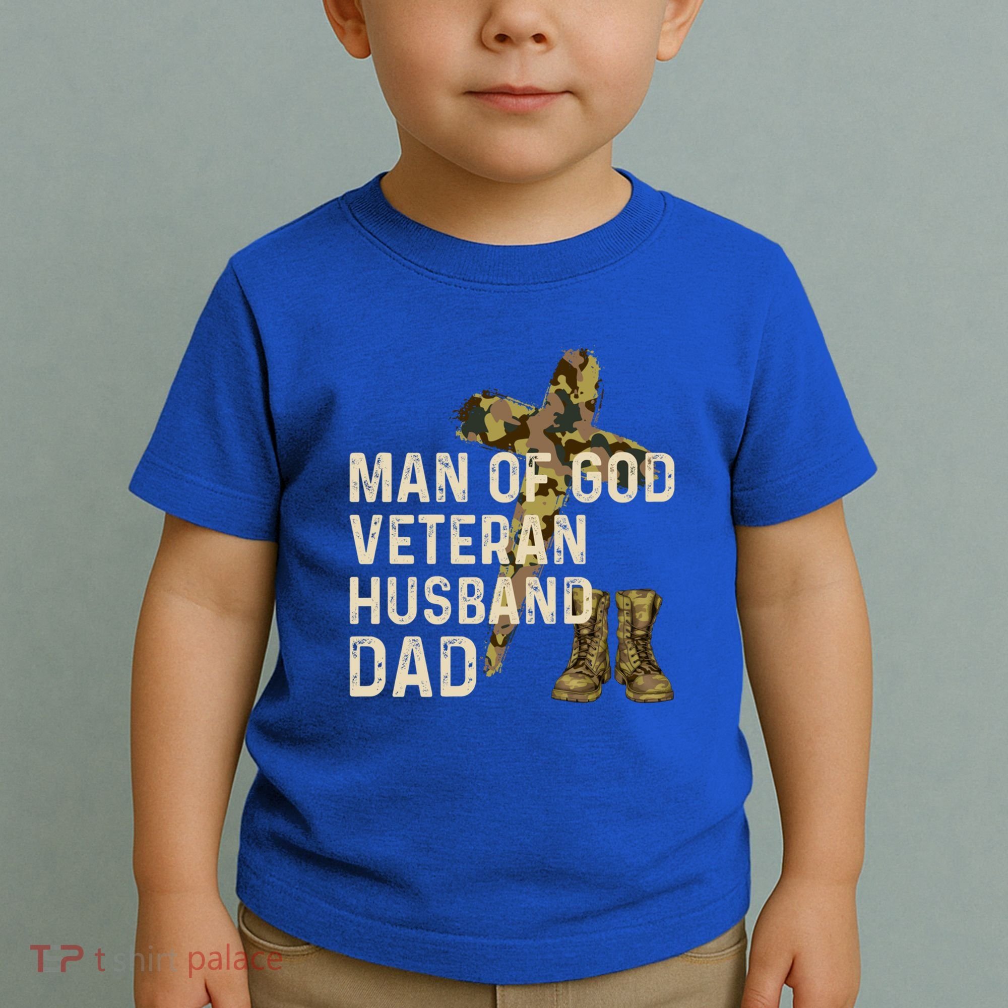 Of God Veteran Husband Dad Christian Jesus Camouflage Gift Toddler T-Shirt