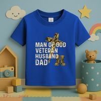 Of God Veteran Husband Dad Christian Jesus Camouflage Gift Toddler T-Shirt thumb 3