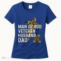 Of God Veteran Husband Dad Christian Jesus Camouflage Gift Women's T-Shirt thumb 0