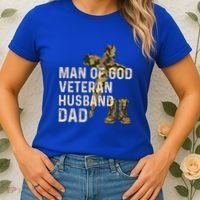 Of God Veteran Husband Dad Christian Jesus Camouflage Gift Women's T-Shirt thumb 2