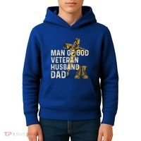 Of God Veteran Husband Dad Christian Jesus Camouflage Gift Kids Hoodie thumb 4