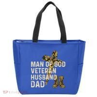 Of God Veteran Husband Dad Christian Jesus Camouflage Gift Tote Bag thumb 0
