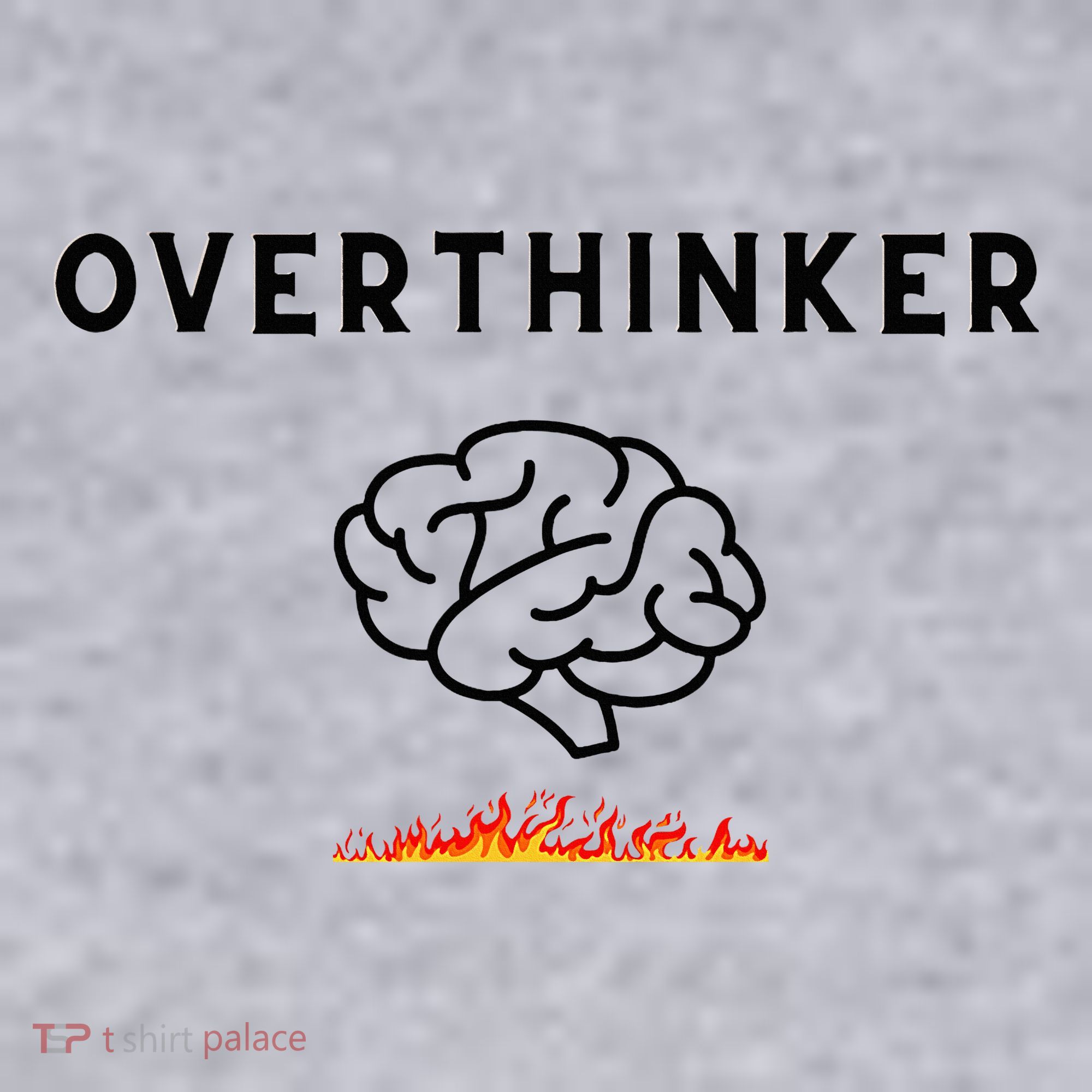 Overthinker Graphic With Picture Of Brain And Fire Women's Sweatshirt