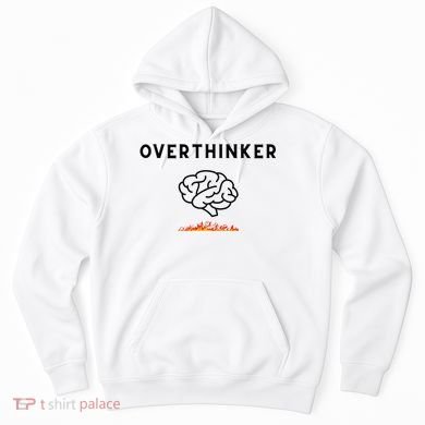 Overthinker Graphic With Picture Of Brain And Fire Hoodie