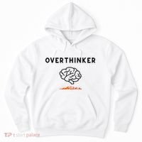 Overthinker Graphic With Picture Of Brain And Fire Hoodie thumb 0