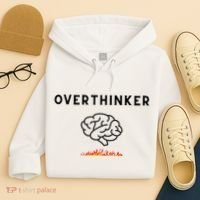 Overthinker Graphic With Picture Of Brain And Fire Hoodie thumb 4