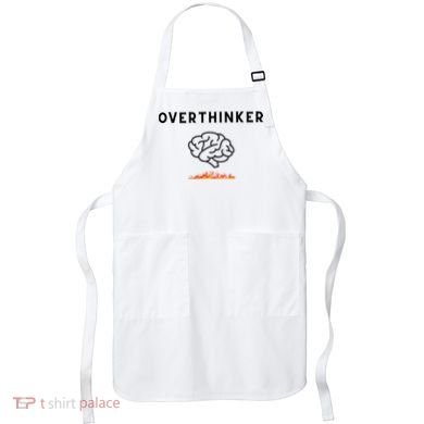 Overthinker Graphic With Picture Of Brain And Fire Apron