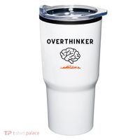 Overthinker Graphic With Picture Of Brain And Fire Tumbler thumb 0