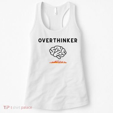 Overthinker Graphic With Picture Of Brain And Fire Women's Tank Top