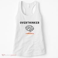 Overthinker Graphic With Picture Of Brain And Fire Women's Tank Top thumb 0