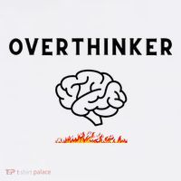 Overthinker Graphic With Picture Of Brain And Fire Hat thumb 2