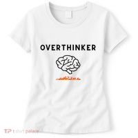 Overthinker Graphic With Picture Of Brain And Fire Women's T-Shirt thumb 0
