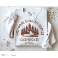 Okefenokee Georgia Wildlife Refuge Canoe Sweatshirt thumb 2