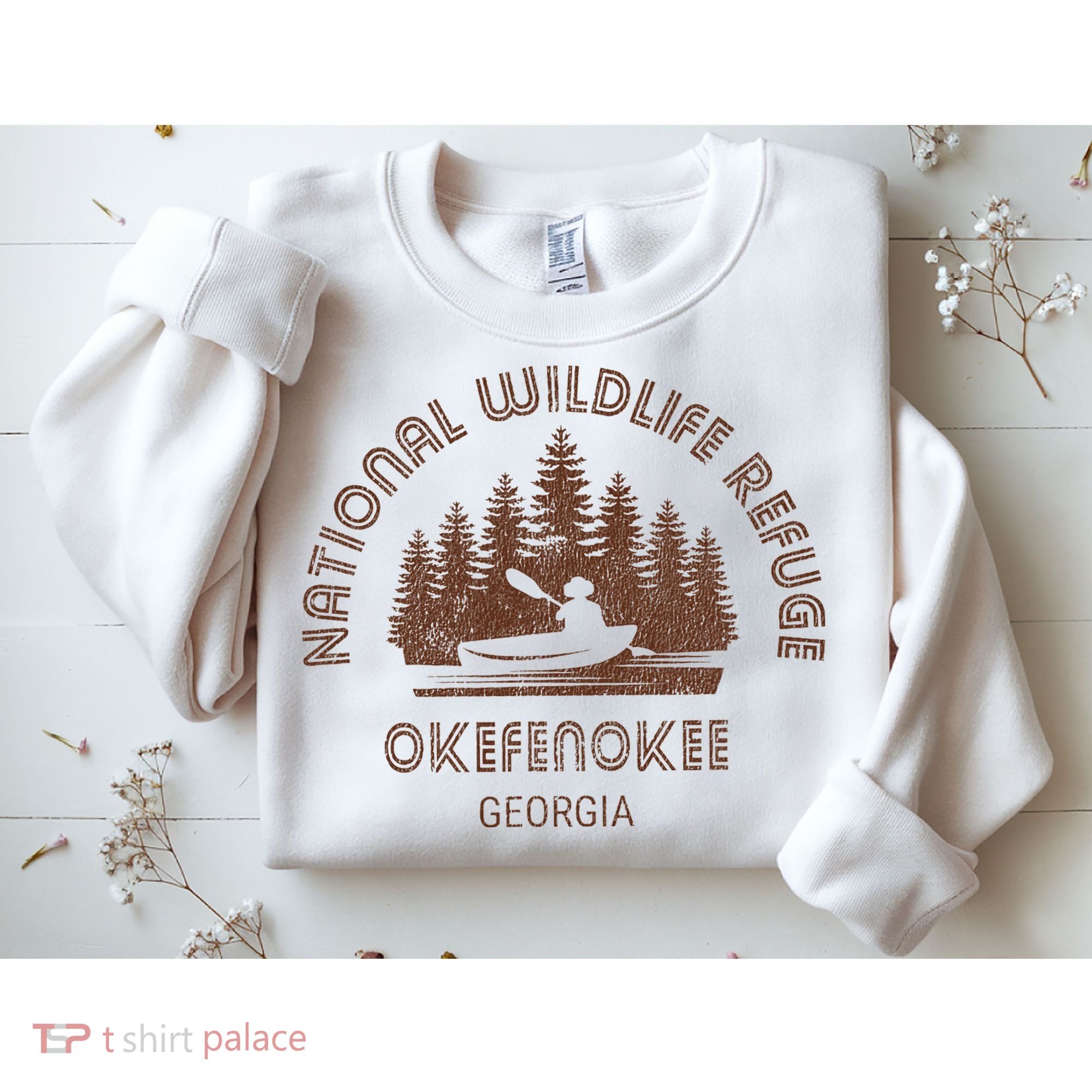 Okefenokee Georgia Wildlife Refuge Canoe Sweatshirt