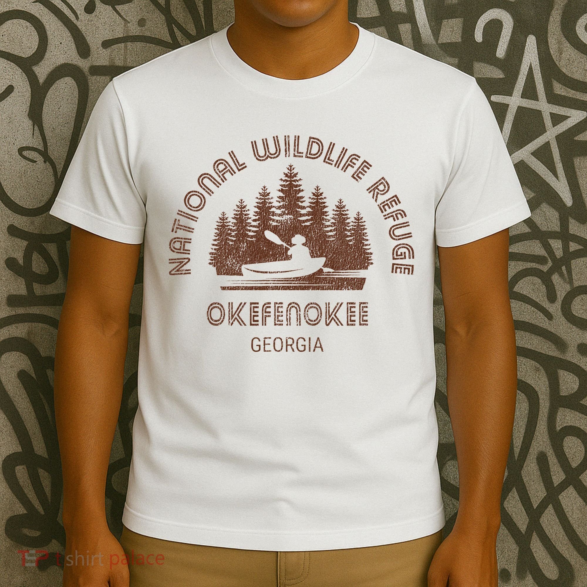 Okefenokee Georgia Wildlife Refuge Canoe T-Shirt