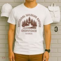 Okefenokee Georgia Wildlife Refuge Canoe T-Shirt thumb 6