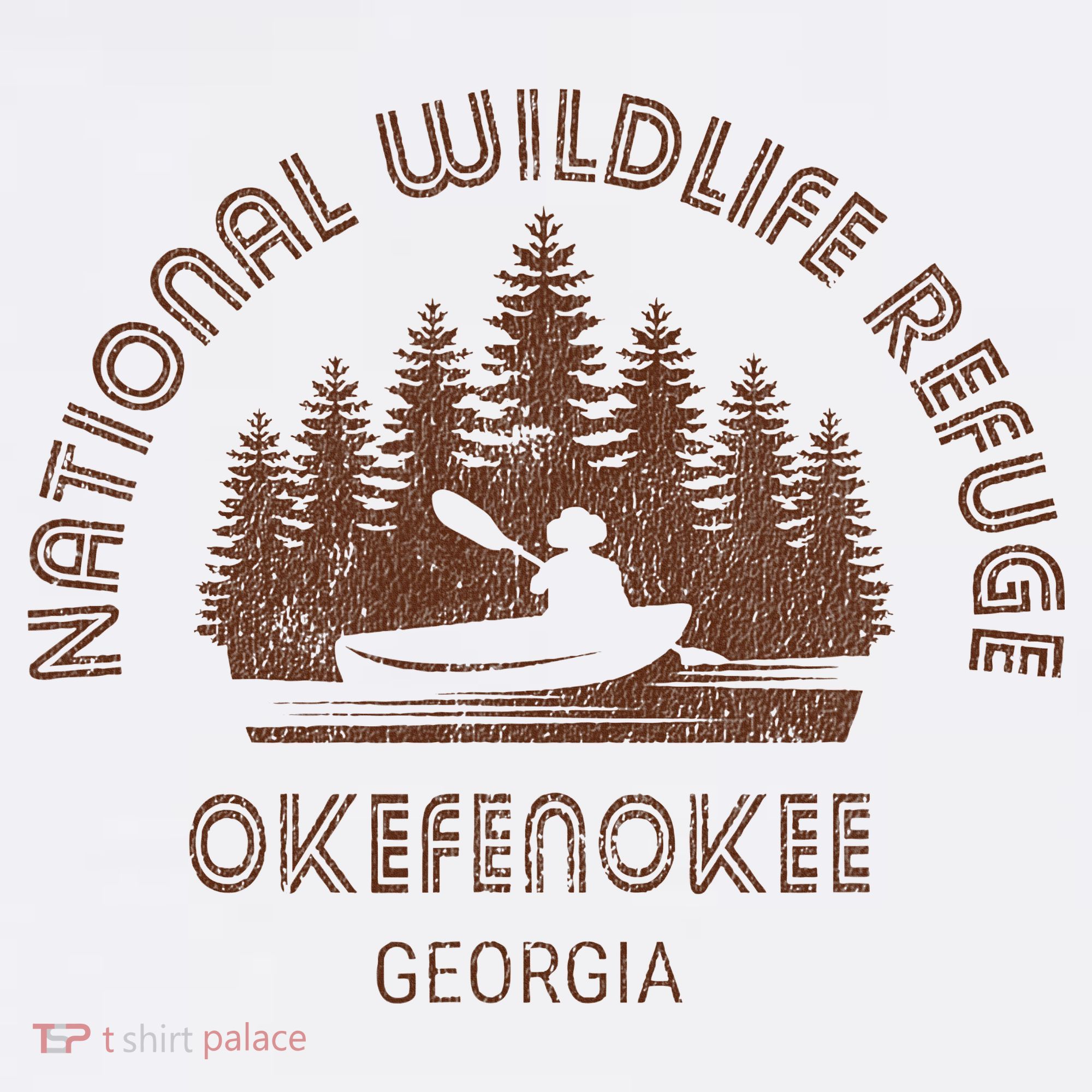 Okefenokee Georgia Wildlife Refuge Canoe T-Shirt