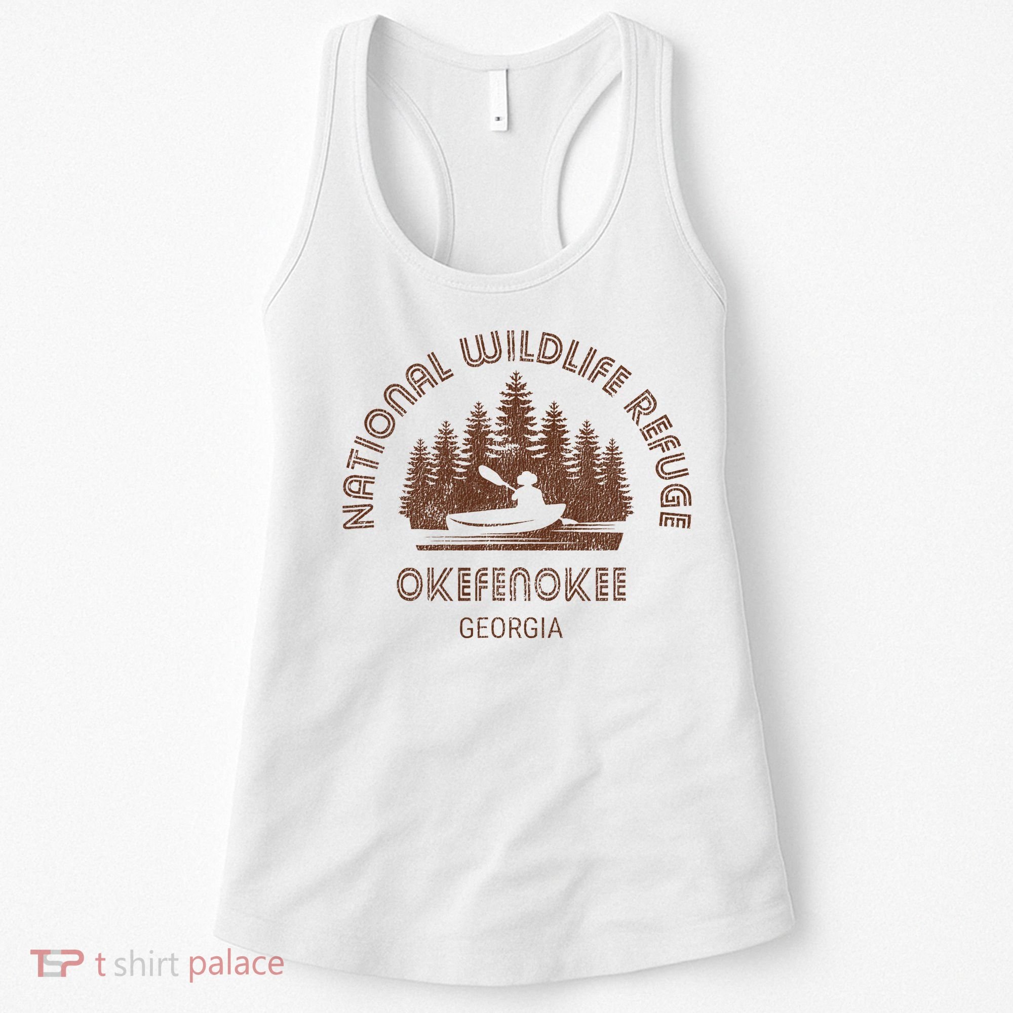 Okefenokee Georgia Wildlife Refuge Canoe Women's Tank Top