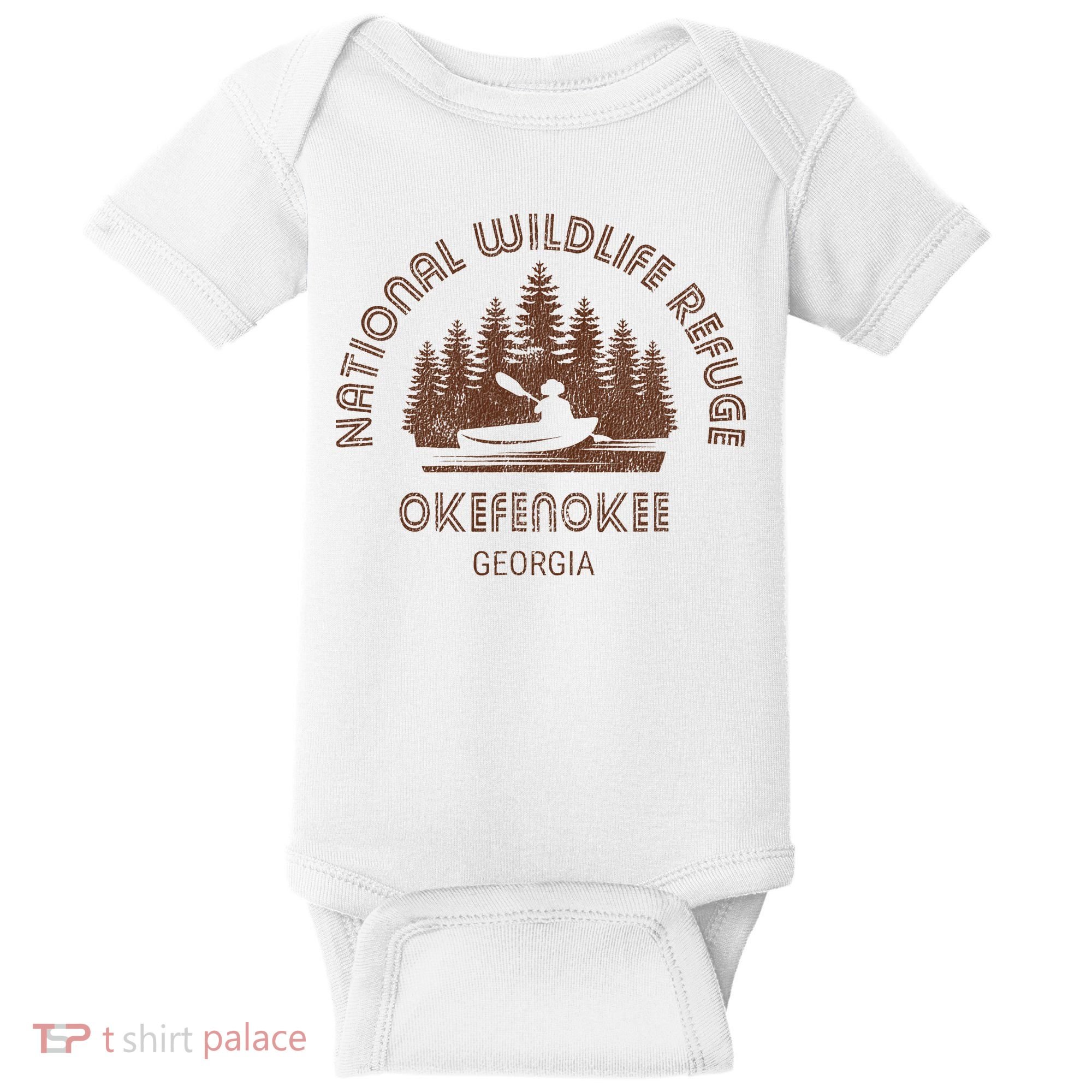 Okefenokee Georgia Wildlife Refuge Canoe Baby Bodysuit