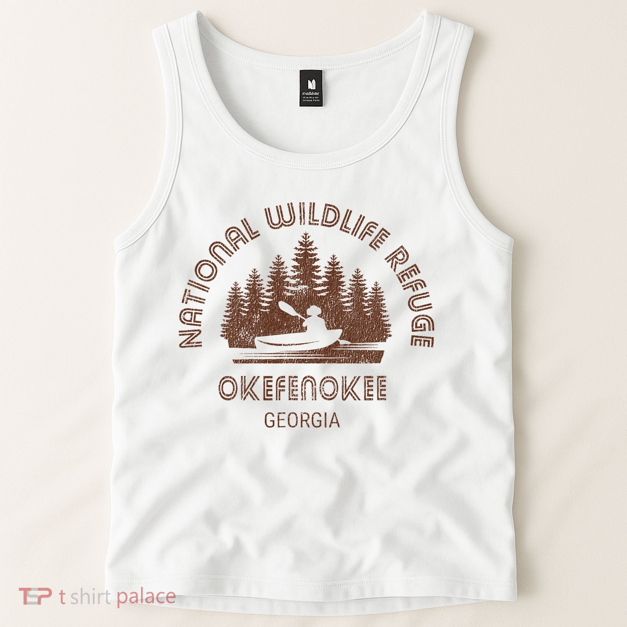 Okefenokee Georgia Wildlife Refuge Canoe Tank Top