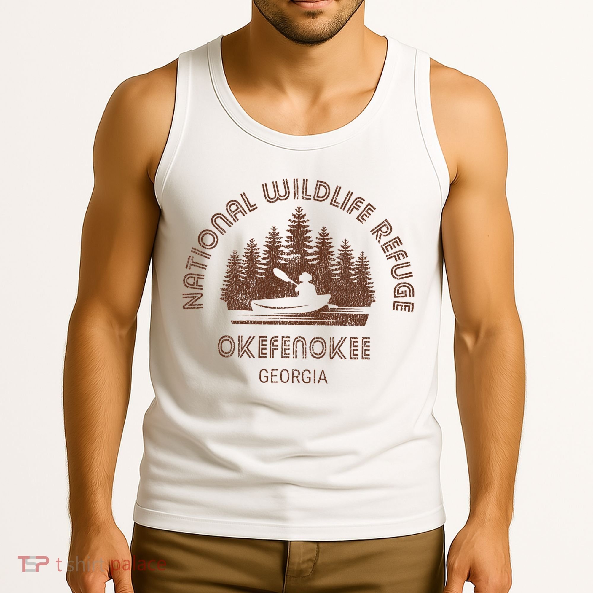 Okefenokee Georgia Wildlife Refuge Canoe Tank Top