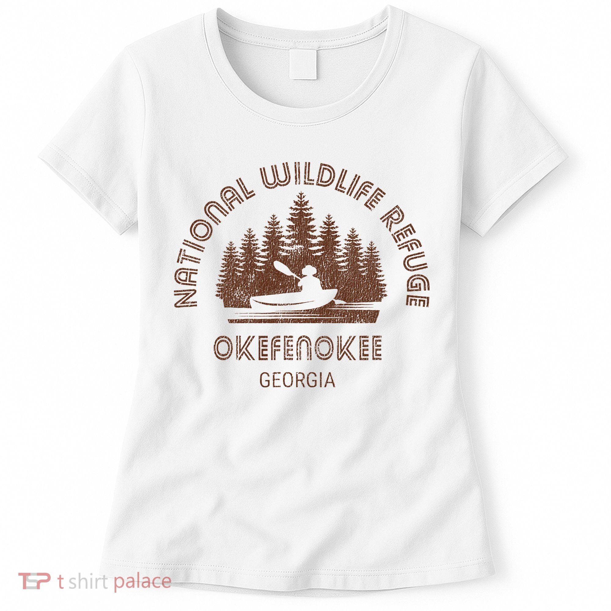 Okefenokee Georgia Wildlife Refuge Canoe Women's T-Shirt