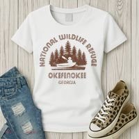 Okefenokee Georgia Wildlife Refuge Canoe Women's T-Shirt thumb 3