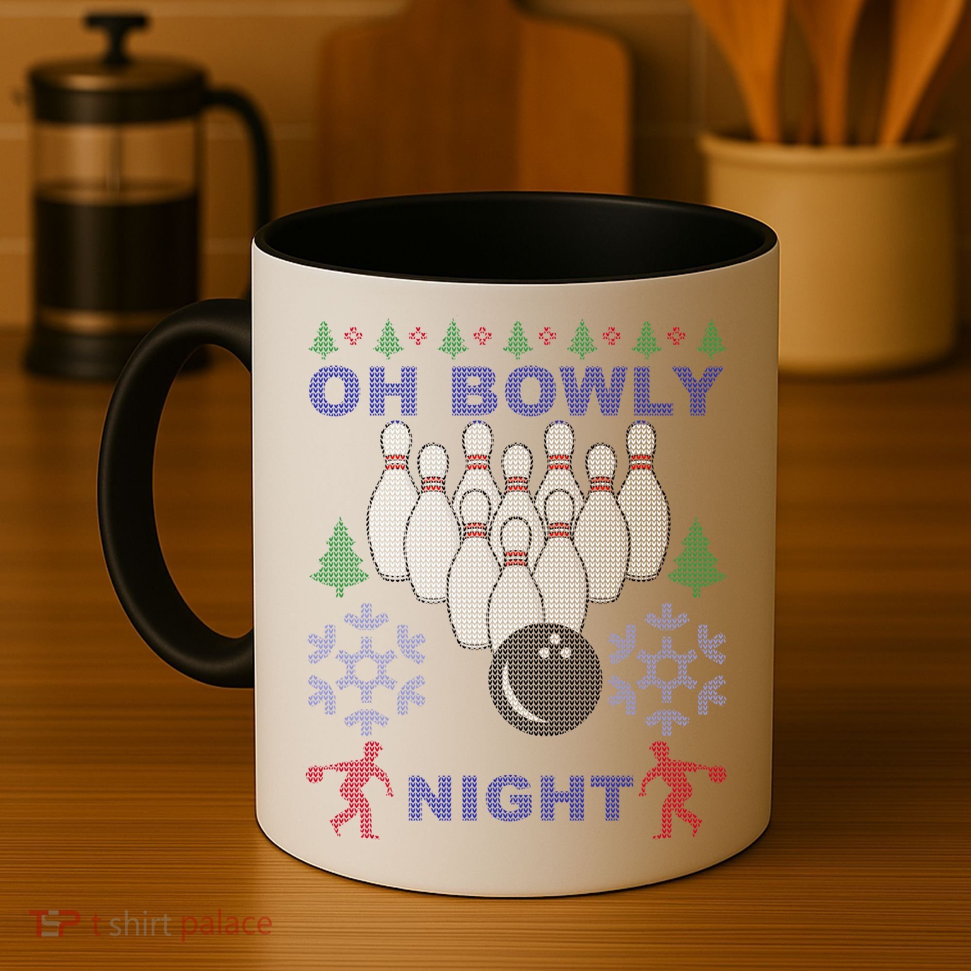Oh Bowly Night Ugly Christmas Coffee Mug