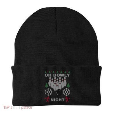 Oh Bowly Night Ugly Christmas Beanie