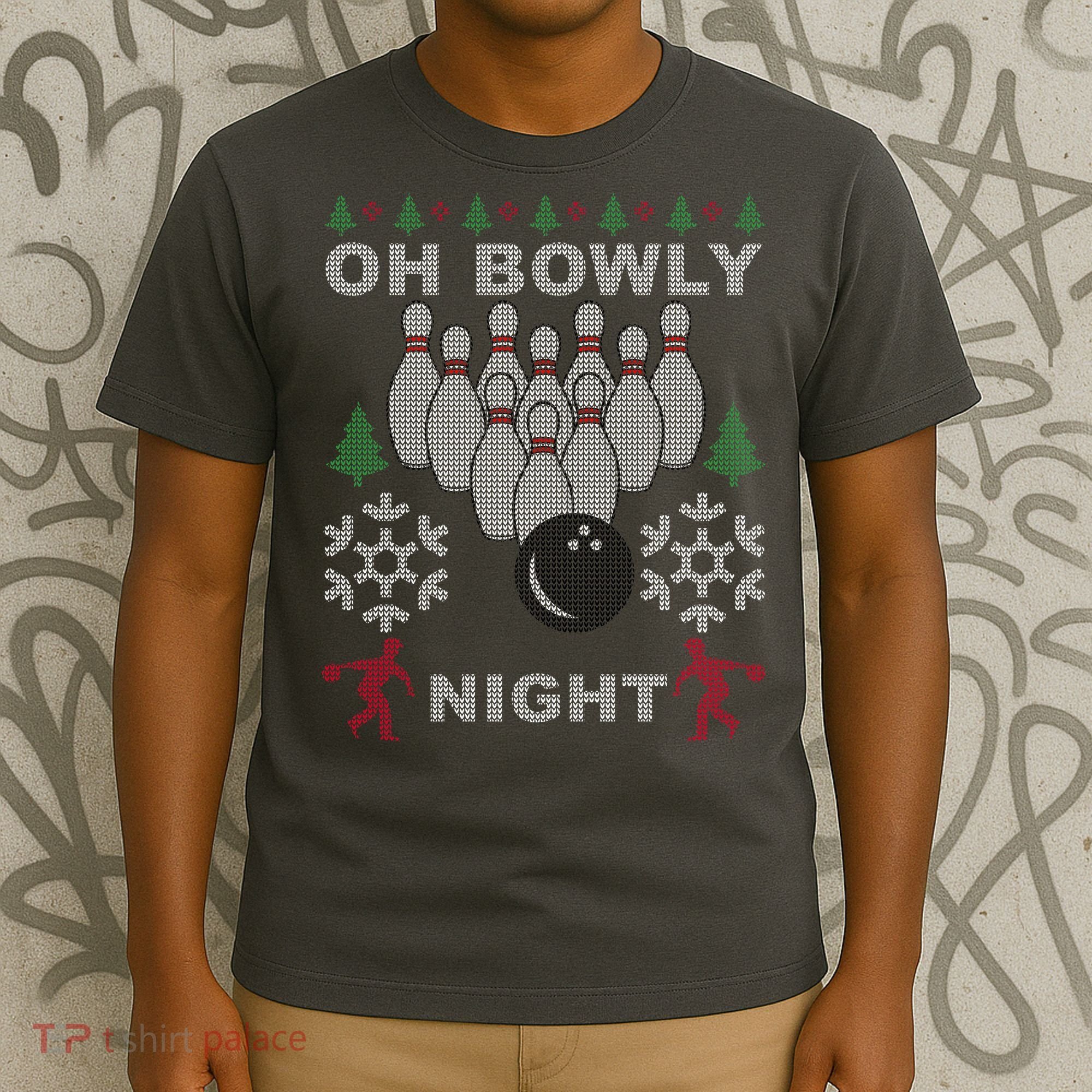 Oh Bowly Night Ugly Christmas T-Shirt