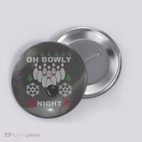 Oh Bowly Night Ugly Christmas Button thumb 0