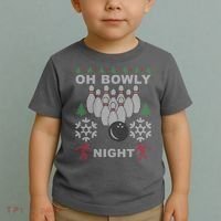 Oh Bowly Night Ugly Christmas Toddler T-Shirt thumb 2