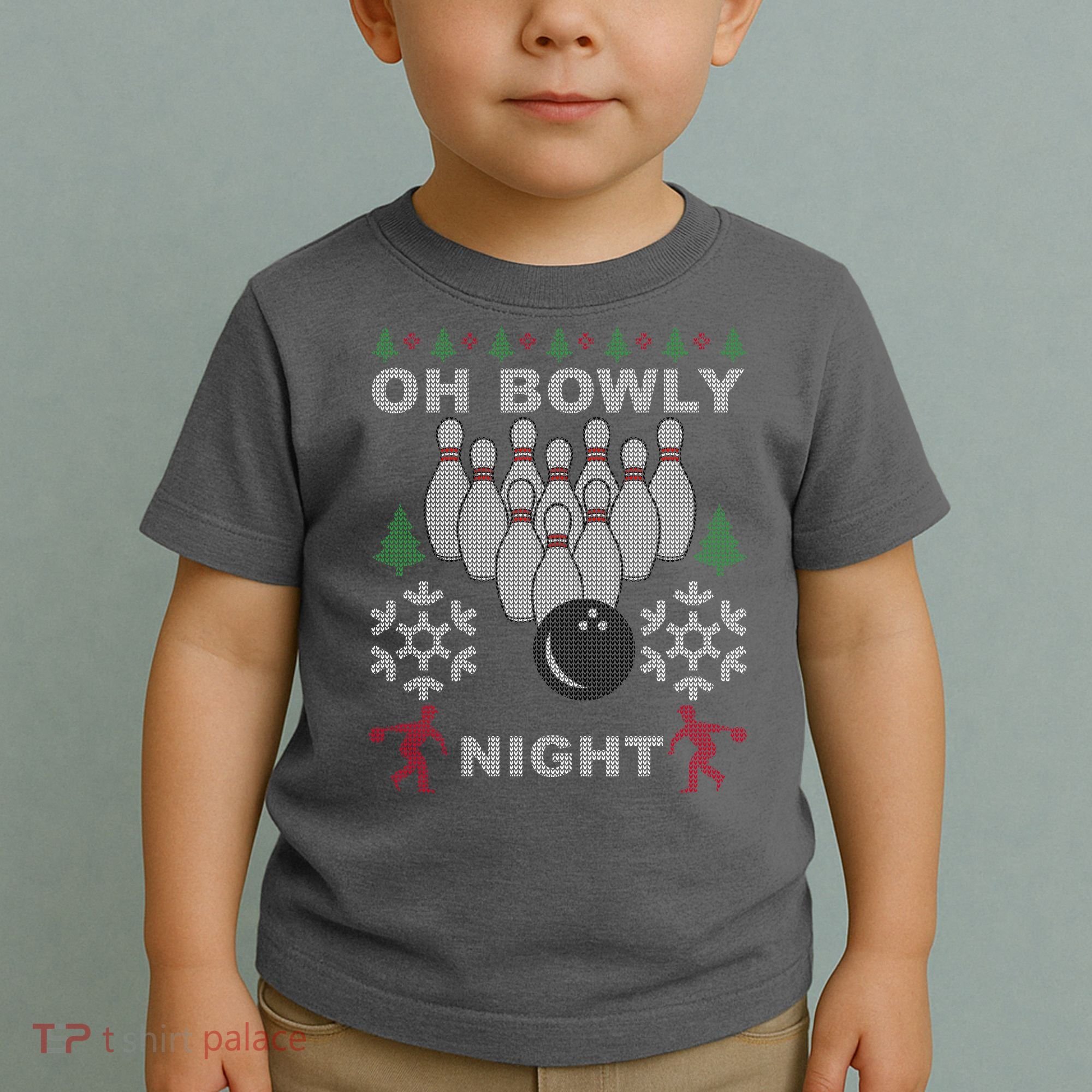 Oh Bowly Night Ugly Christmas Toddler T-Shirt