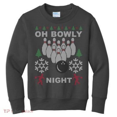 Oh Bowly Night Ugly Christmas Kids Sweatshirt