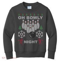 Oh Bowly Night Ugly Christmas Kids Sweatshirt thumb 0