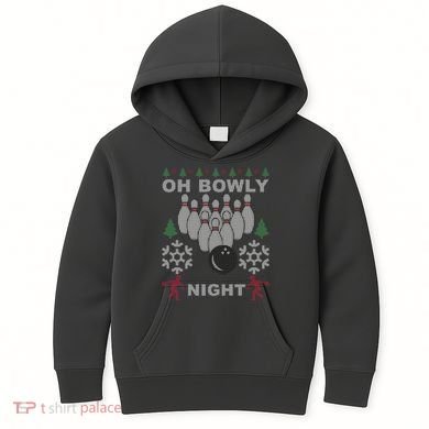Oh Bowly Night Ugly Christmas Kids Hoodie