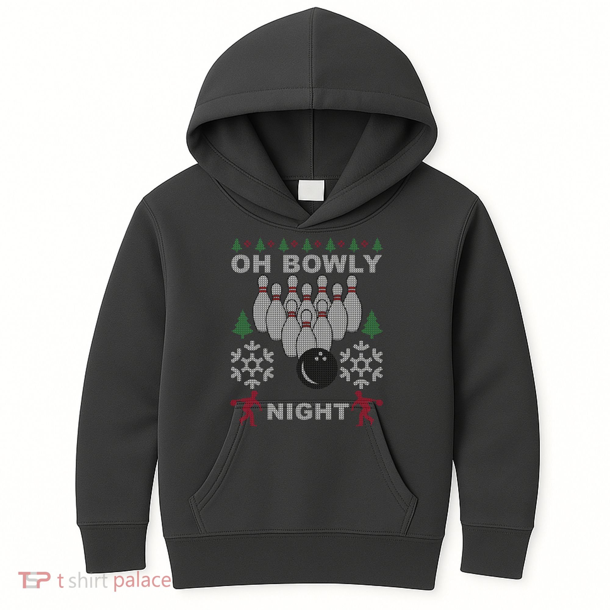 Oh Bowly Night Ugly Christmas Kids Hoodie